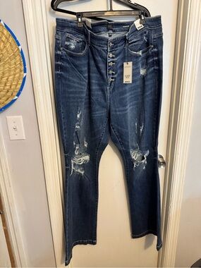 Women’s plus Judy Blue Plus Let’s Go Girls Trouser Flare Jeans